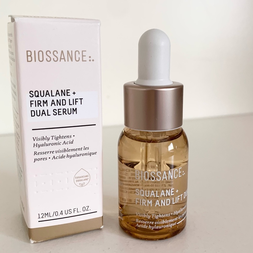 Biossance Squalane + Firm and Lift Dual Serum mini